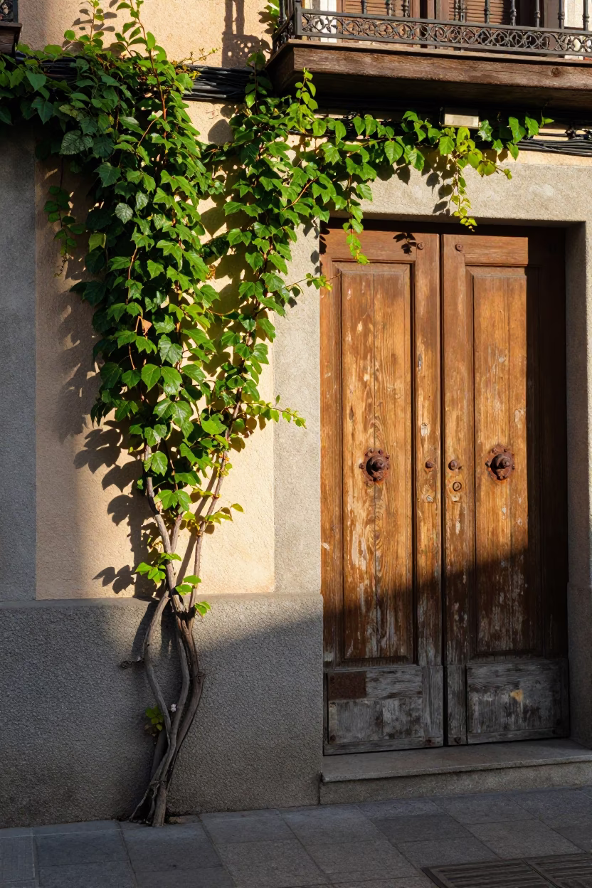 Early Afternoon in Madrid at The Early Afternoon Light in in Madrid, Spain