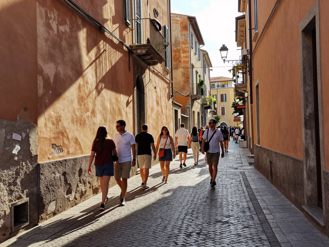 Early Afternoon in Naples at The Early Afternoon Light in in Naples, Italy
