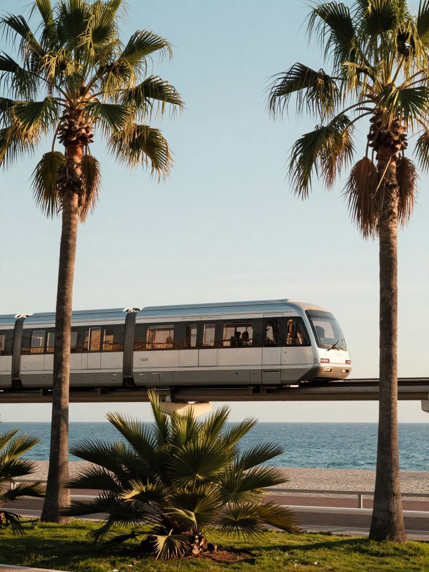 Early Afternoon in Nice at The Early Afternoon Light in in Nice, France
