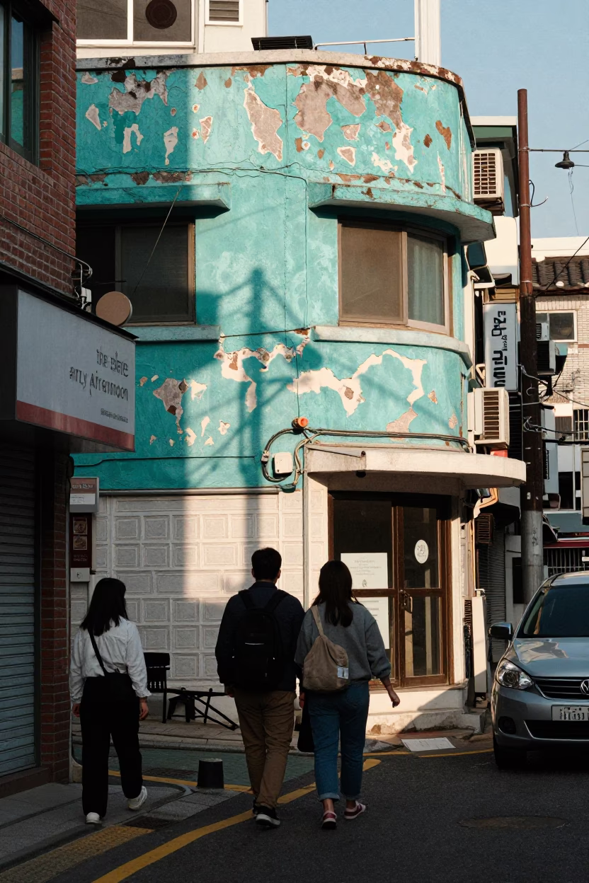 Early Afternoon in Seoul at The Early Afternoon Light in in Seoul, South Korea