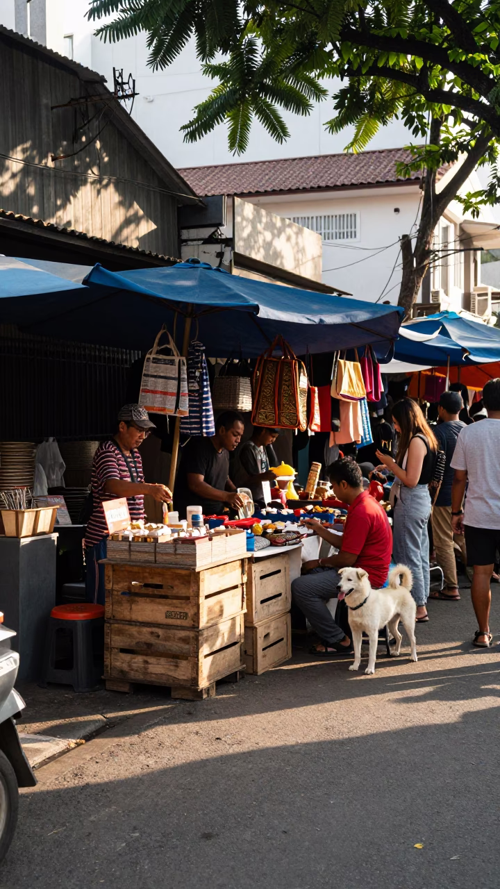 Early Afternoon in Surabaya at The Early Afternoon Light in in Surabaya, Indonesia