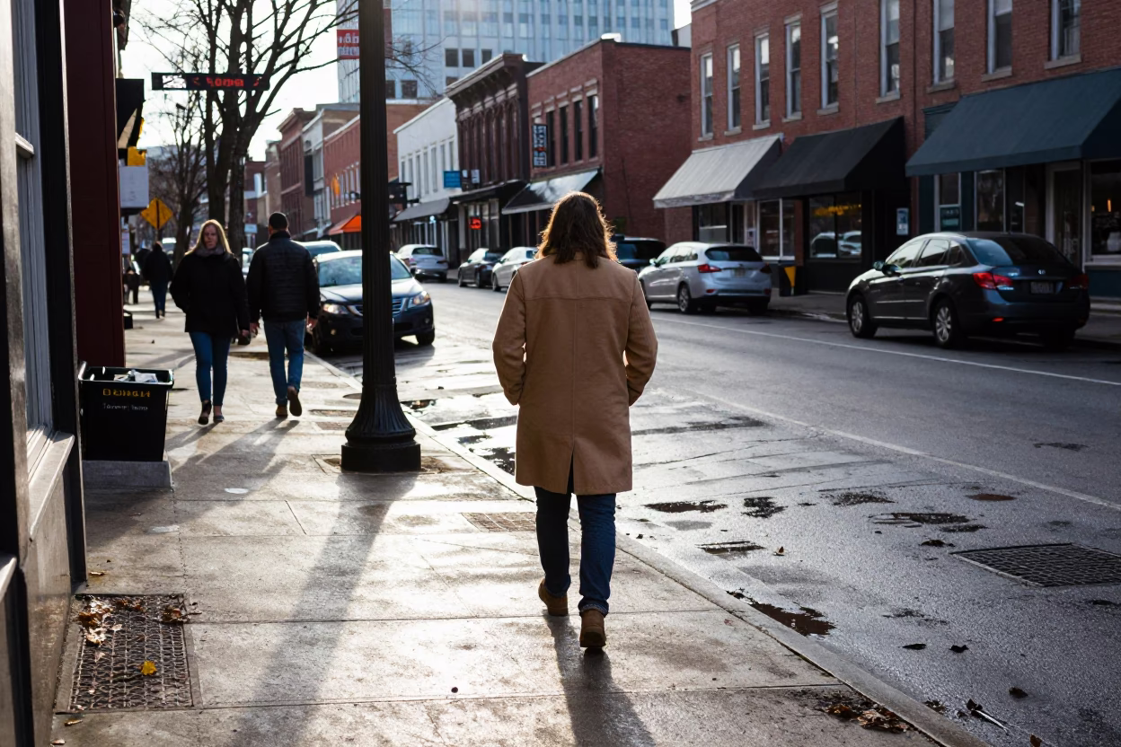 Early Afternoon Street Scene in Nashville Tennessee with Local Details in in Nashville, Tennessee, United States