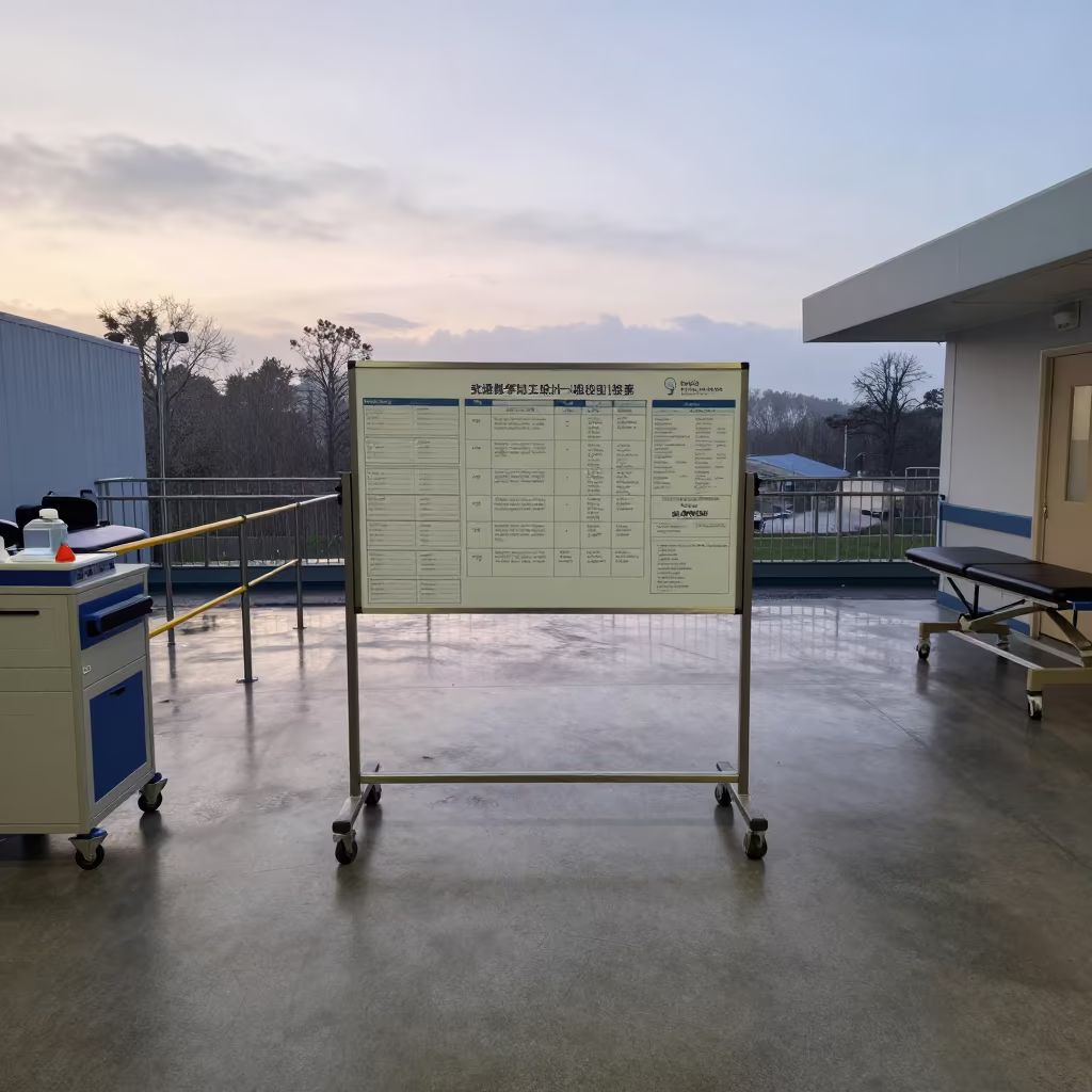 Early Dawn Surgical Count Board in Rehabilitation Gym in inside a rehabilitation gym near Concordia