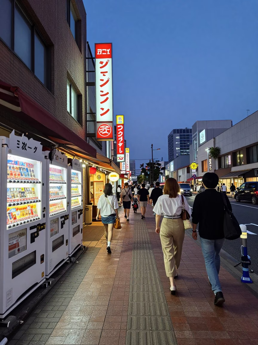 Early Evening at The Early Evening Light in Fukuoka in in Fukuoka, Japan