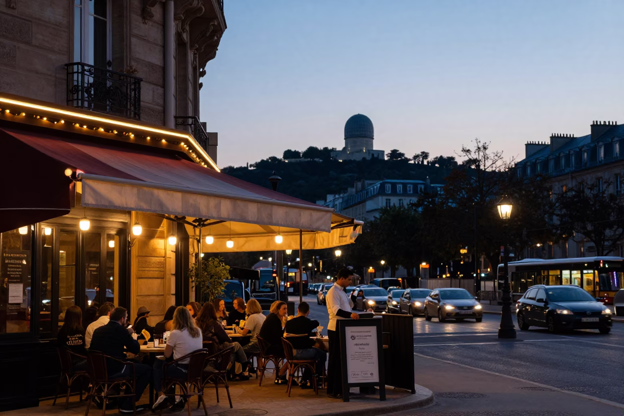 Early Evening at The Early Evening Light in Paris in in Paris, France