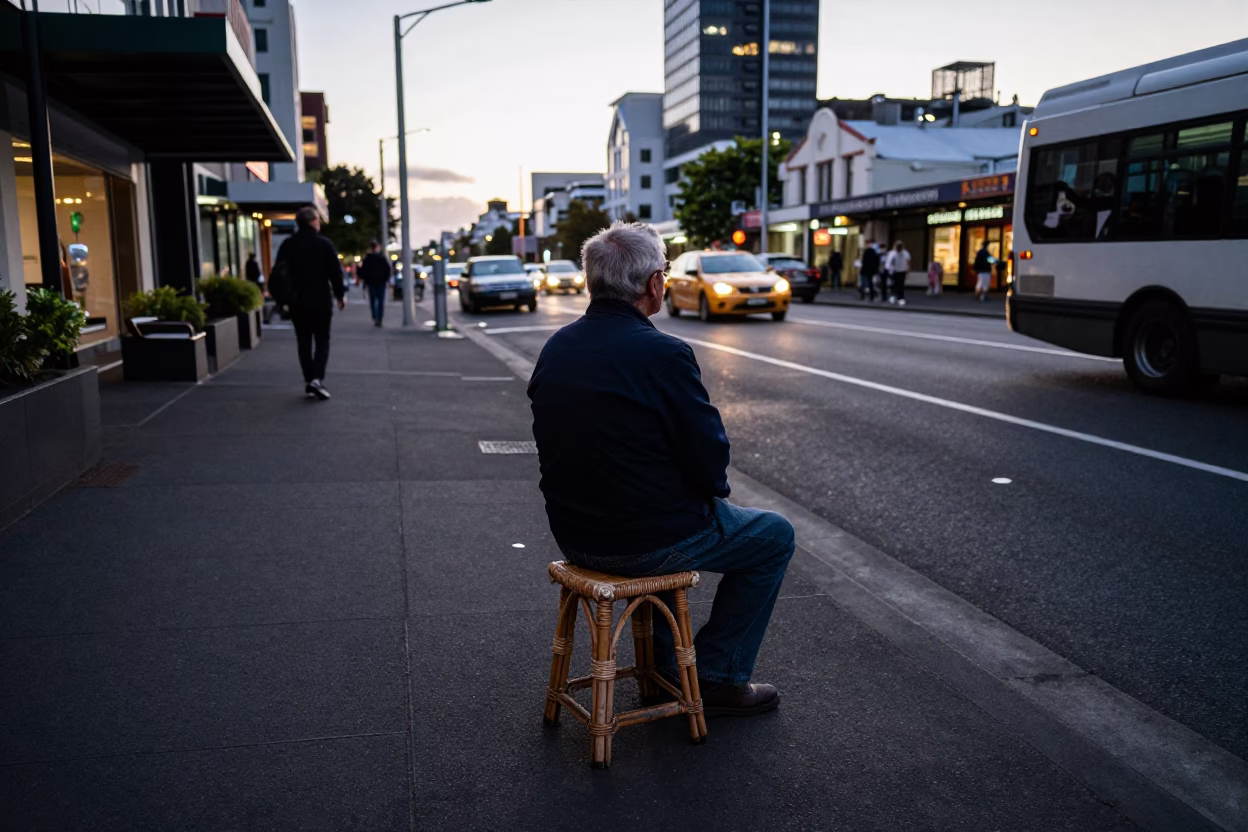 Early Evening in Auckland at The Early Evening Light in in Auckland, New Zealand