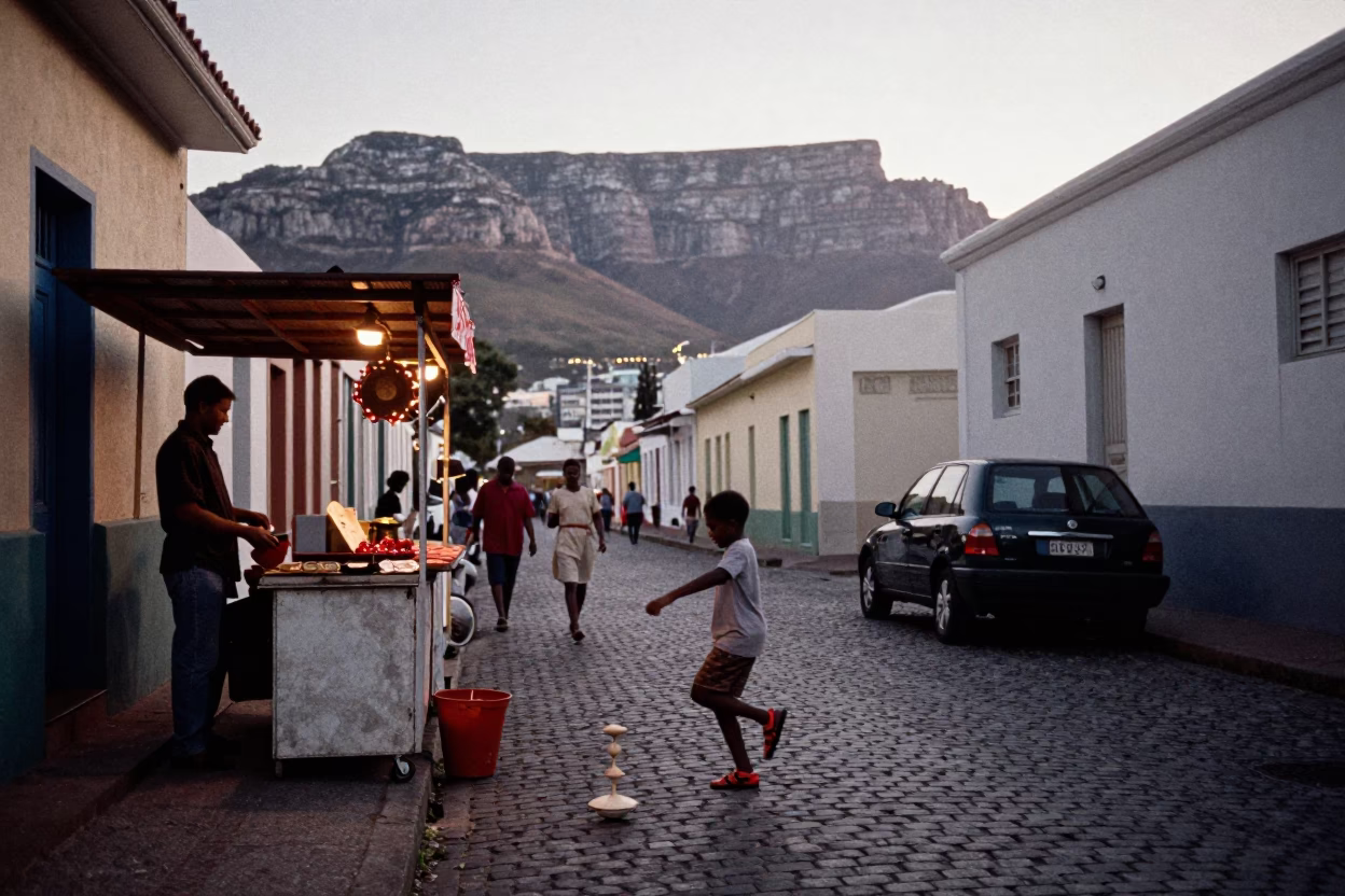 Early Evening in Cape Town at The Early Evening Light in in Cape Town, South Africa