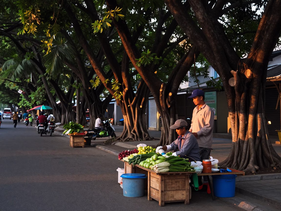 Early Evening in Ho Chi Minh City in in Ho Chi Minh City, Vietnam