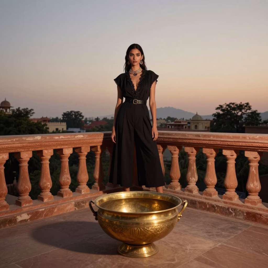 Early Evening in Jaipur at The Early Evening Light in in Jaipur, India
