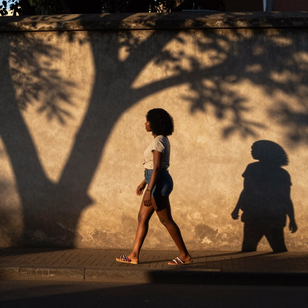 Early Evening in Johannesburg at The Early Evening Light in in Johannesburg, South Africa