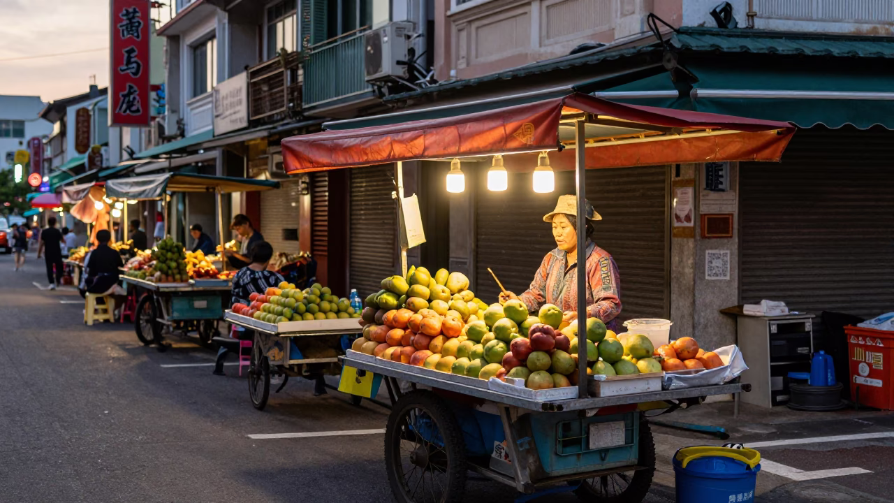 Early Evening in Kaohsiung at The Early Evening Light in in Kaohsiung, Taiwan