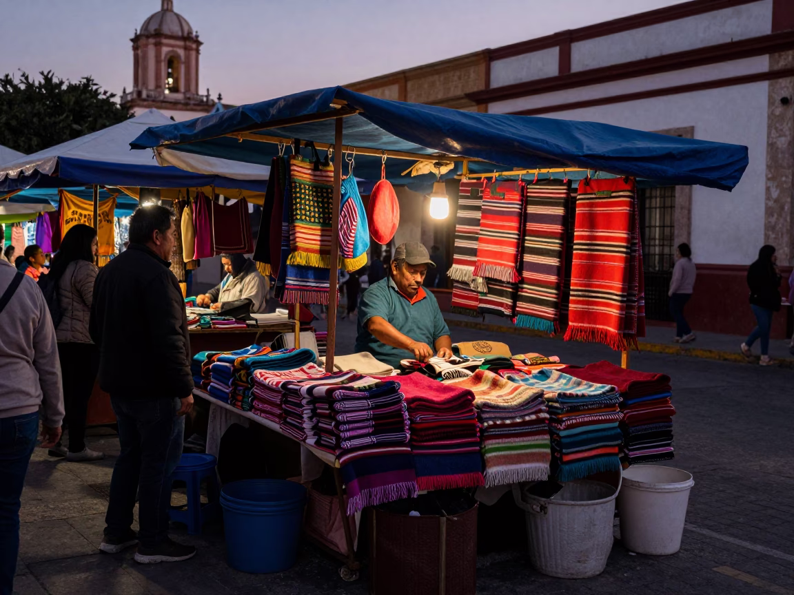 Early Evening in Oaxaca at The Early Evening Light in in Oaxaca, Mexico