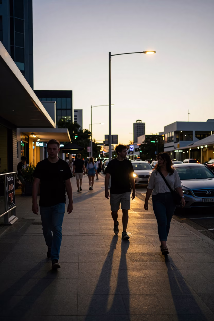Early Evening in Perth at The Early Evening Light in in Perth, Western Australia, Australia
