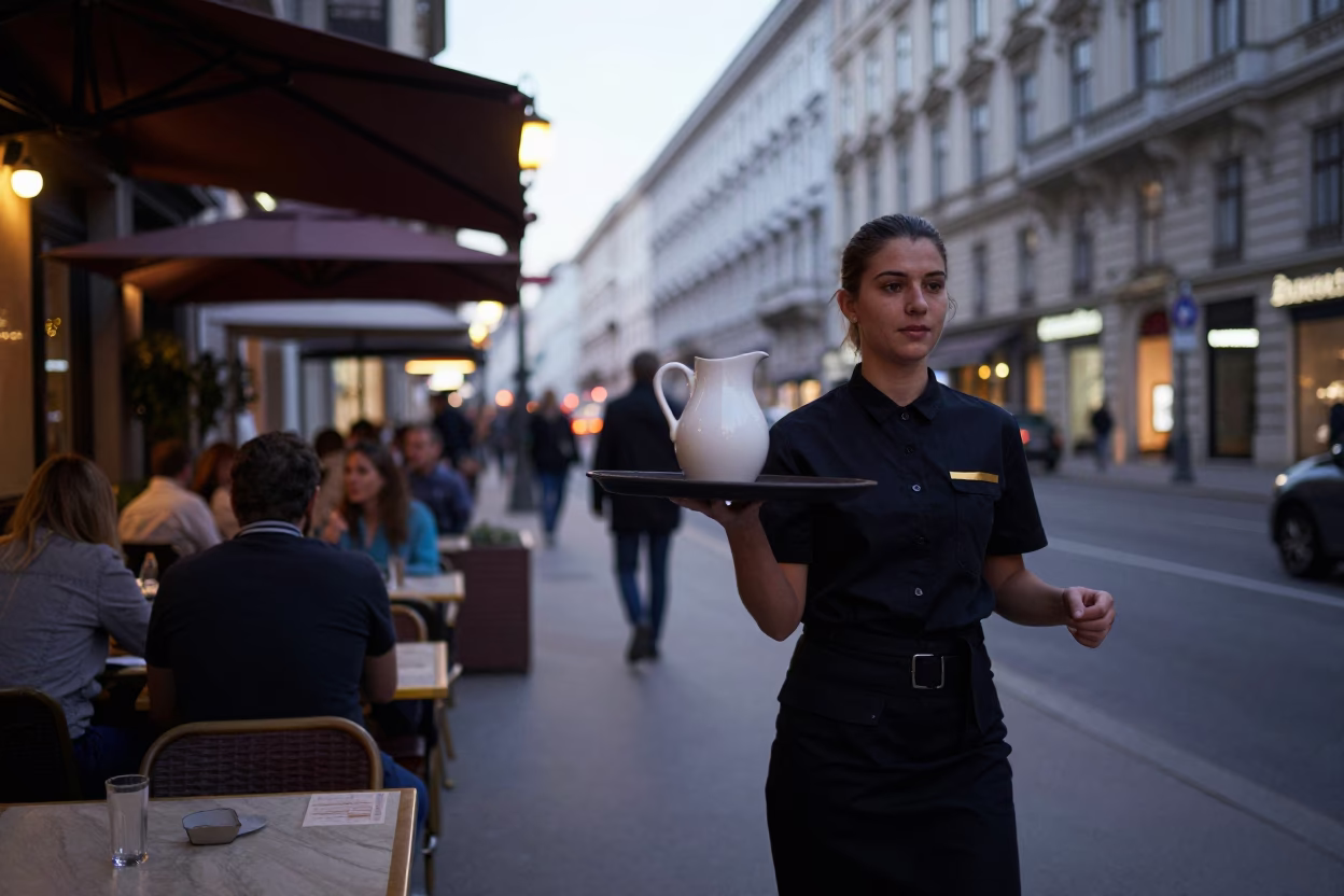 Early Evening in Vienna at The Early Evening Light in in Vienna, Austria