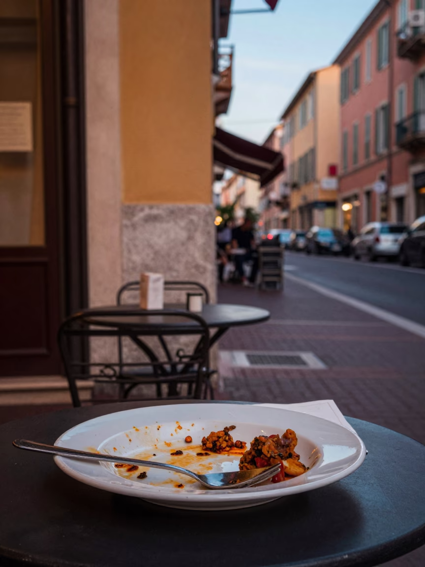 Early Evening Street Scene in Nice France with Local Dining Elements and Coastal Ambience in in Nice, France