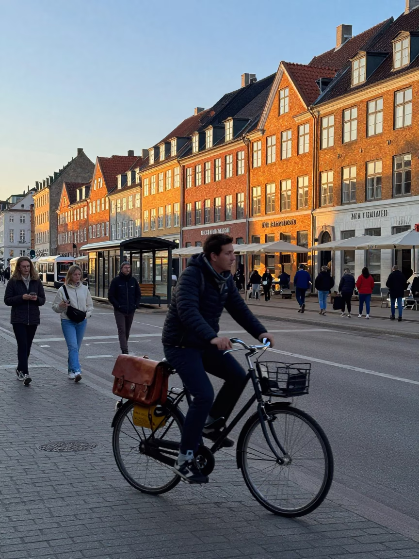 Early Morning at The Early Morning Light in Copenhagen in in Copenhagen, Denmark