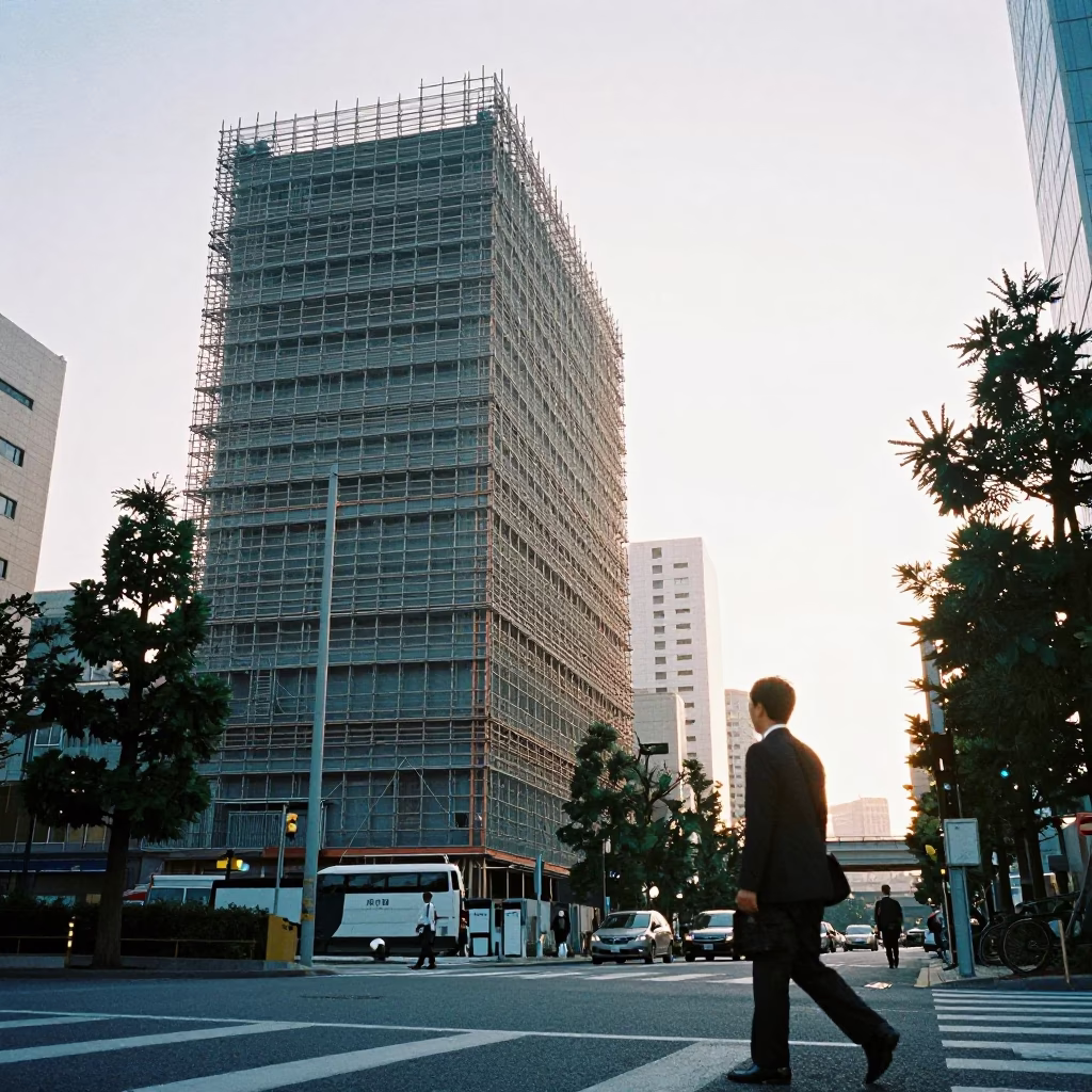 Early Morning at The Early Morning Light in Tokyo in in Tokyo, Japan