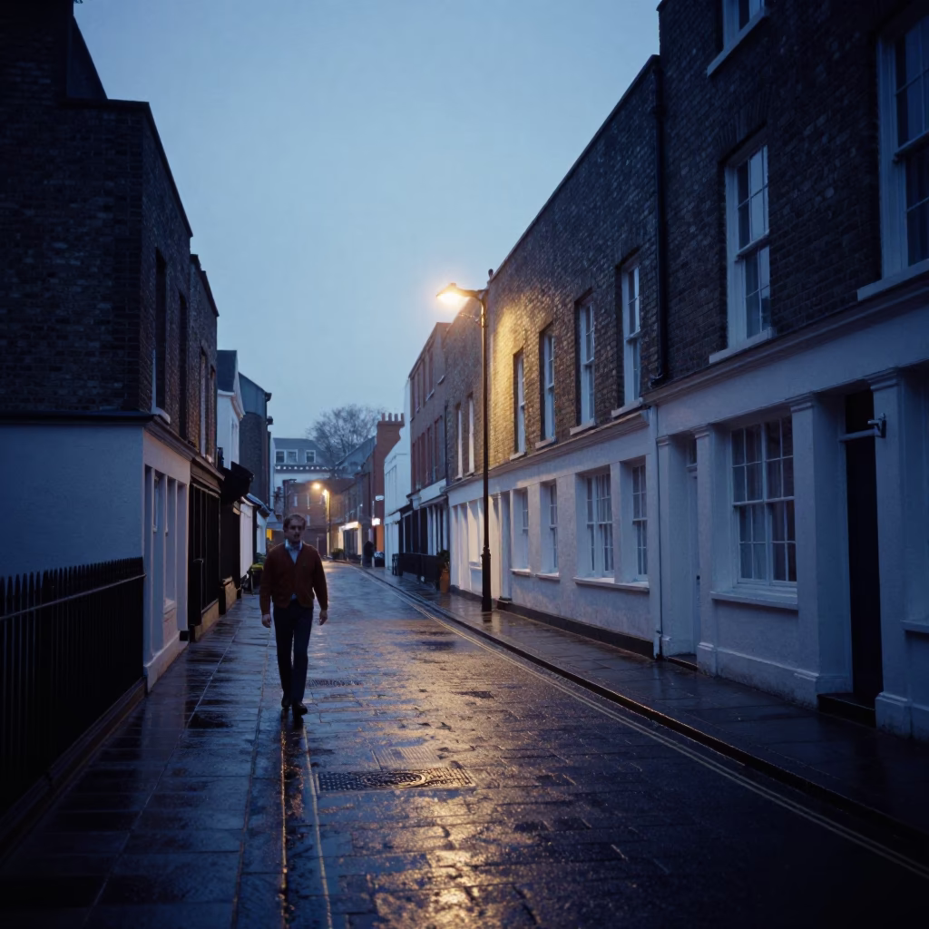 Early Morning Bristol Street Scene with Cardigan and Grease Stain on Window Sill in in Bristol, United Kingdom