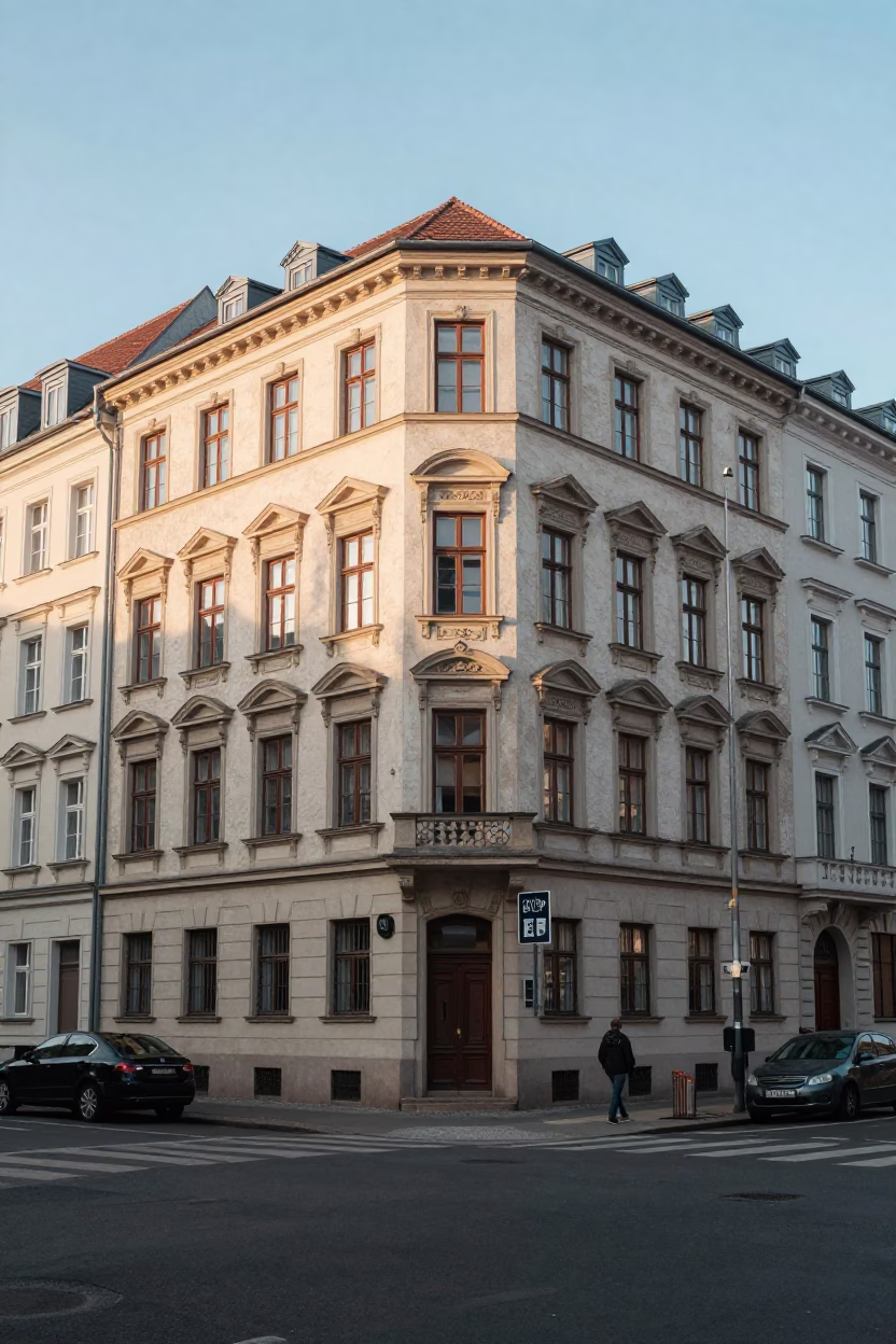 Early Morning First Light in Berlin Germany Capturing Street Life and Urban Architecture in in Berlin, Germany