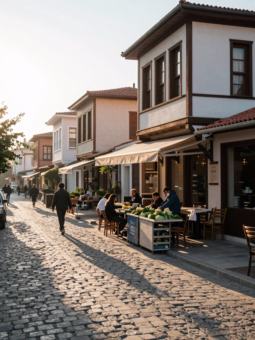 Early Morning in Izmir at The Early Morning Light in in Izmir, Turkey
