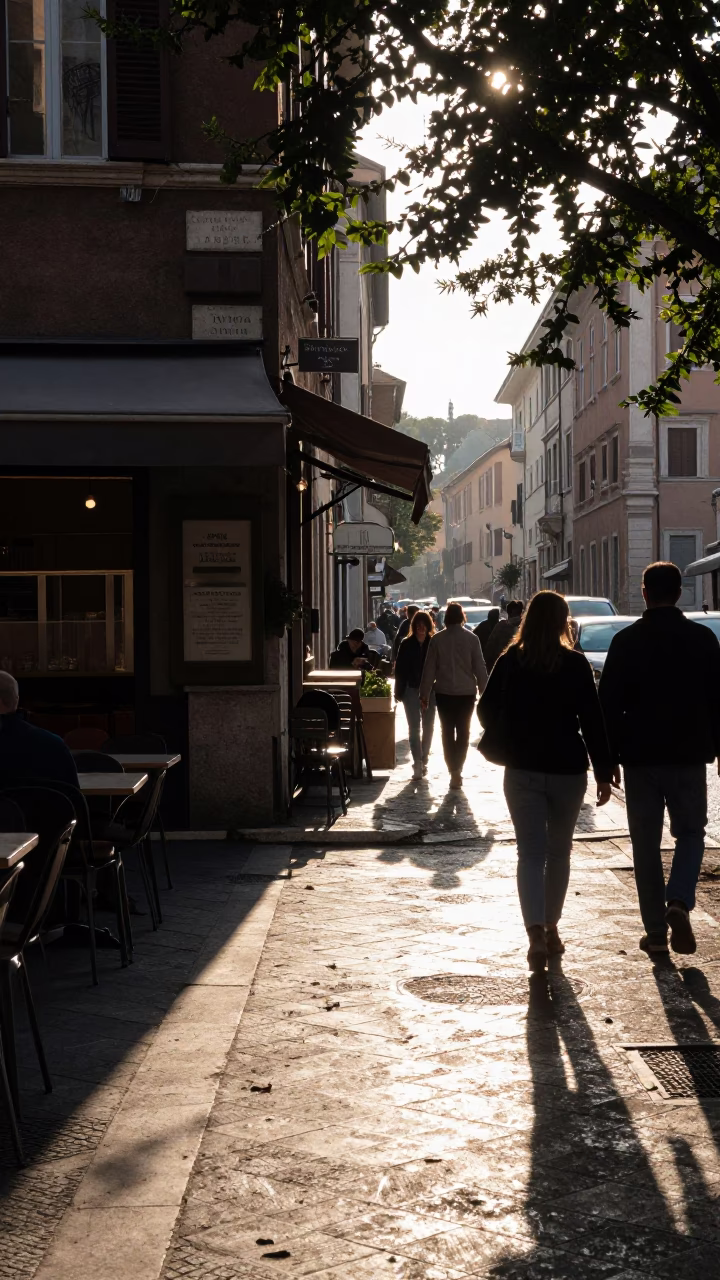 Early Morning in Rome at The Early Morning Light in in Rome, Italy