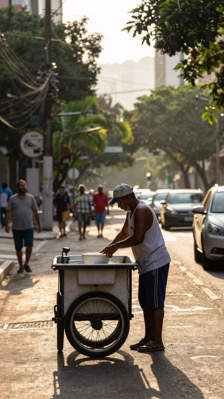 Early Morning in São Paulo at The Early Morning Light in in São Paulo, Brazil