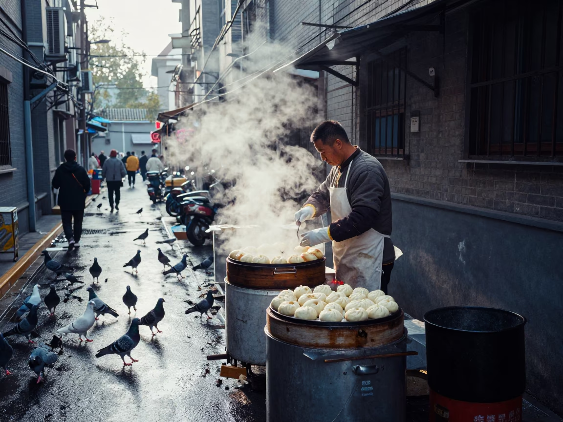 Early Morning Light on Baker in Shanghai in in Shanghai, China