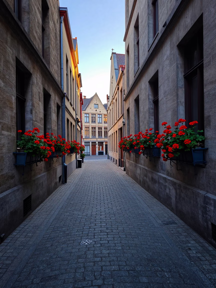 Early Morning Light on Cool in Brussels in in Brussels, Belgium