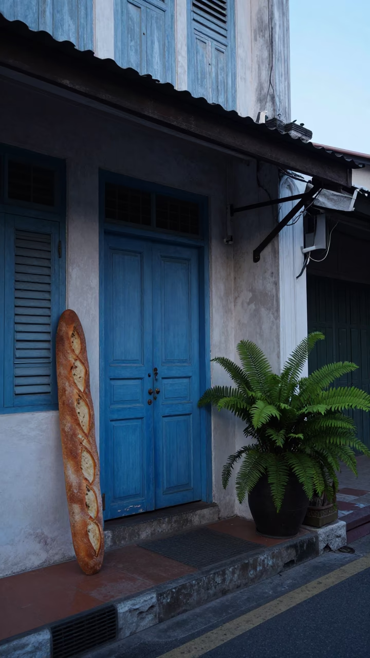 Early Morning Light on Fern in Phuket in in Phuket, Thailand