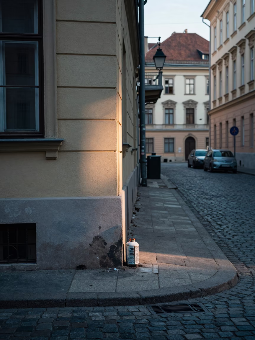 Early Morning Light on Street Scene in Budapest in in Budapest, Hungary