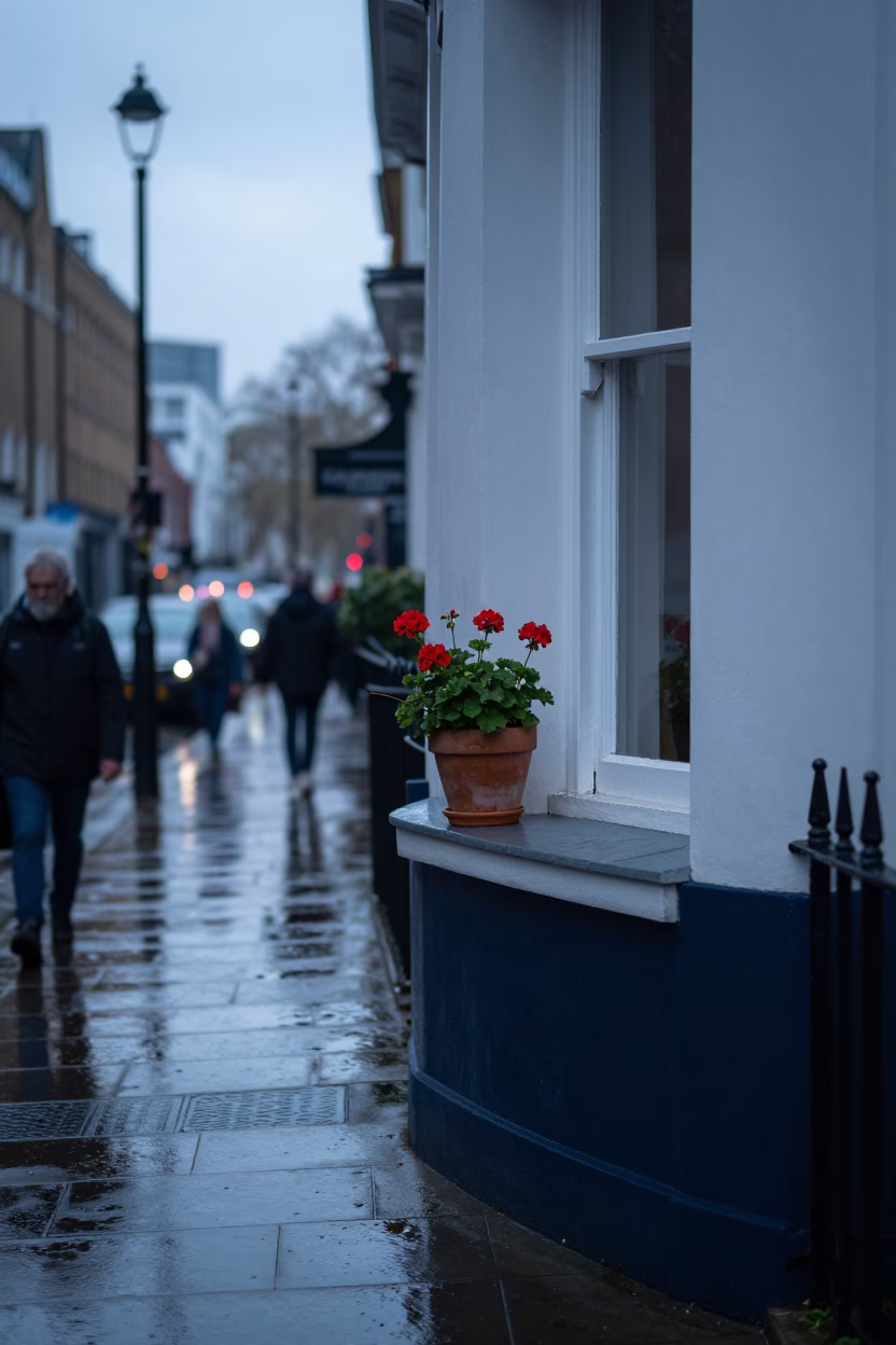 Early Morning Light on Street Scene in London in in London, United Kingdom