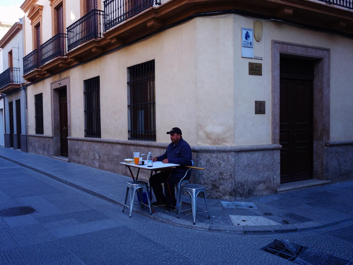 Early Morning Light on Street Scene in Valencia in in Valencia, Spain