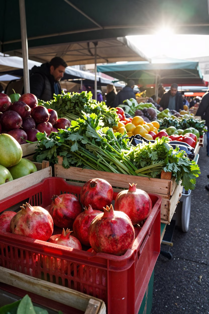Early Morning Market Stall Display in Rome Italy in in Rome, Italy