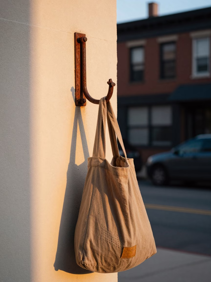 Early Morning Philadelphia Street Scene with Wall Hook and Sunlight in in Philadelphia, Pennsylvania, United States