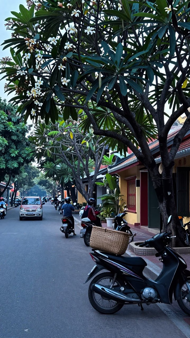 Early Morning Street Life in Ho Chi Minh City Vietnam in in Ho Chi Minh City, Vietnam