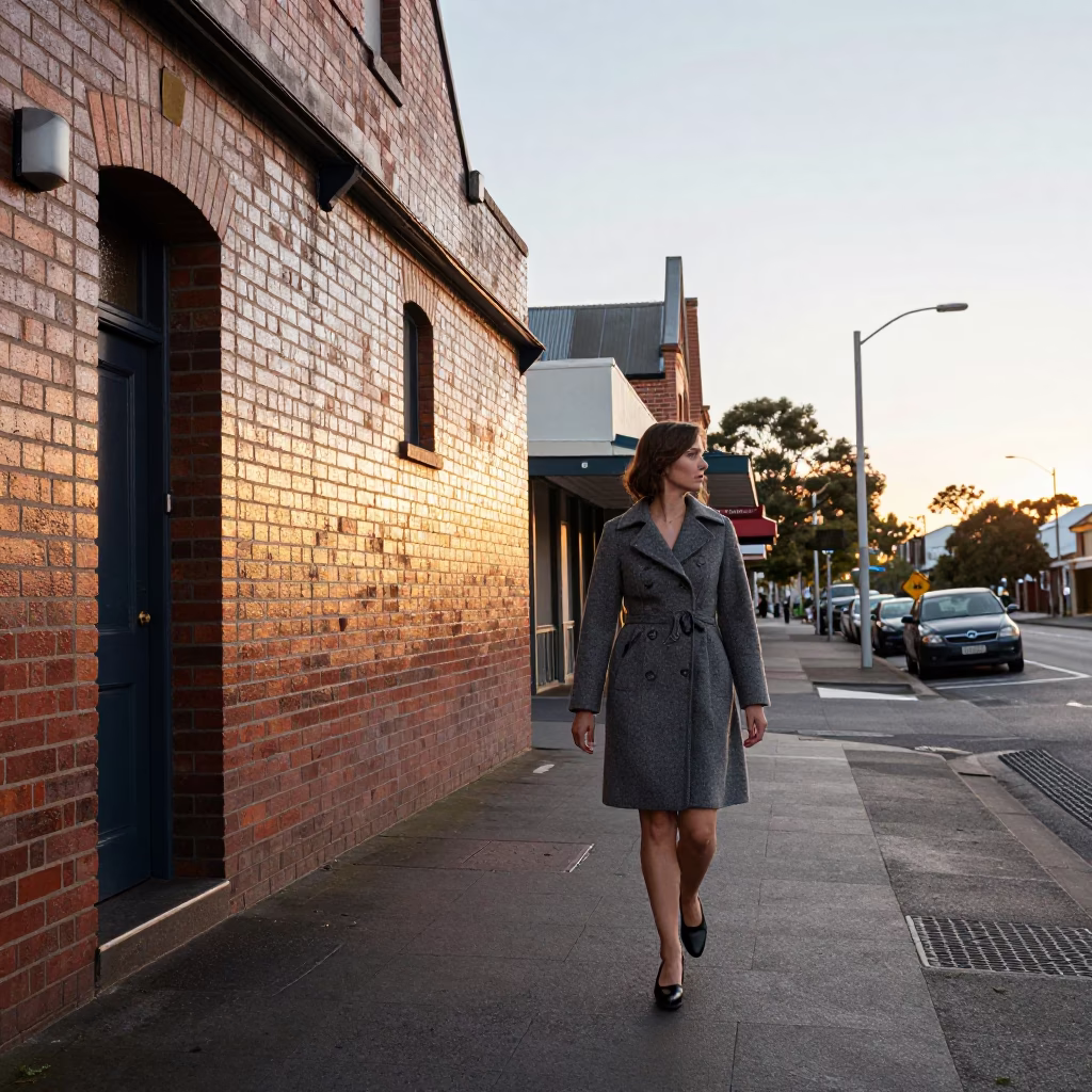 Early Morning Street Scene in Adelaide South Australia with Local Details in in Adelaide, South Australia, Australia