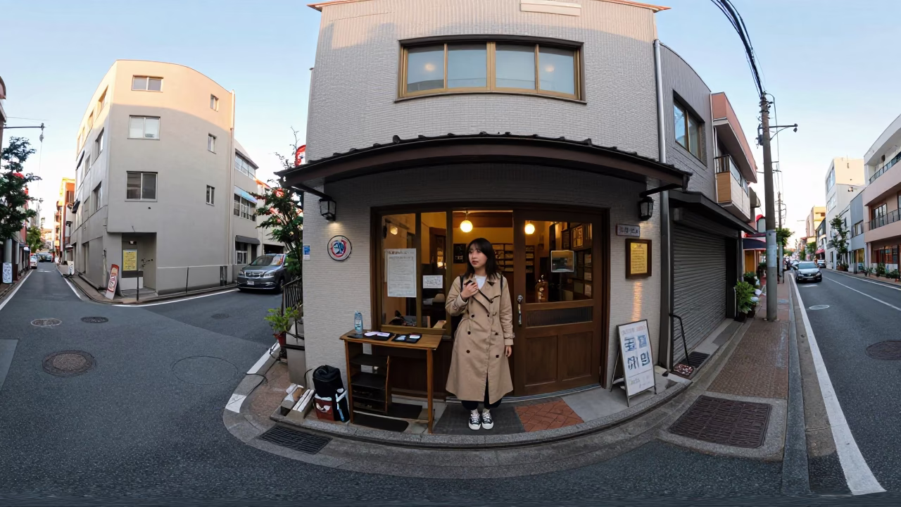 Early Morning Tokyo Street Scene with Water Bottle and Pegboard Detail in in Tokyo, Japan