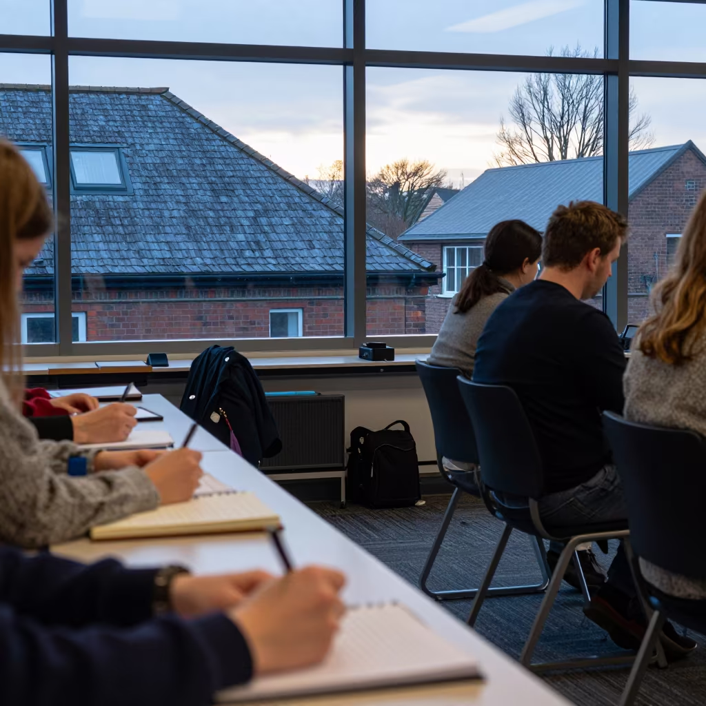 Early Spring Seminar in Glass Room in inside an art classroom in Southampton