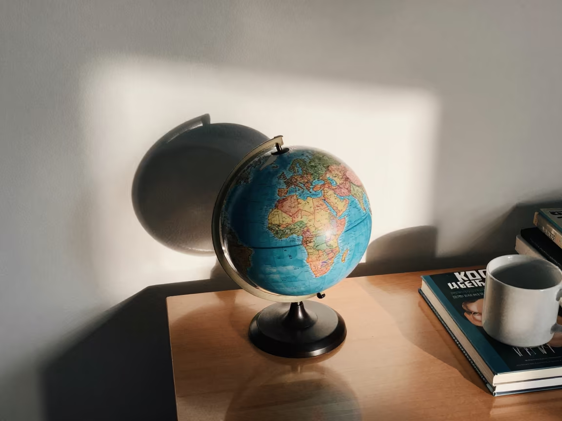 Earth Shadow on Dusseldorf Bedside Table Noon in on a bedside table in Dusseldorf