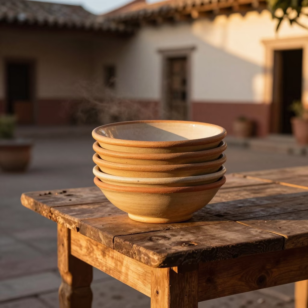 Earthenware Serving Bowls in Merida in in Merida, Mexico