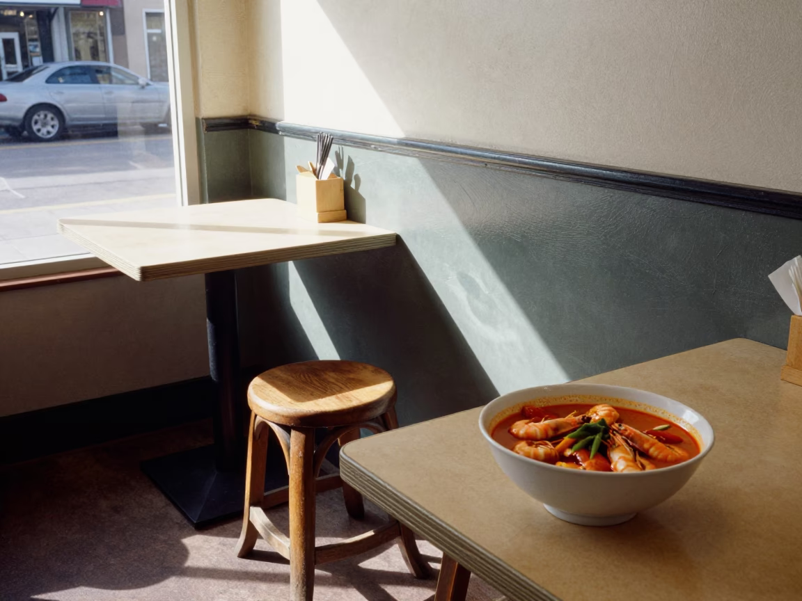 Eatery Interior in Austin at Clear Late-afternoon Light in in Austin, Texas, United States