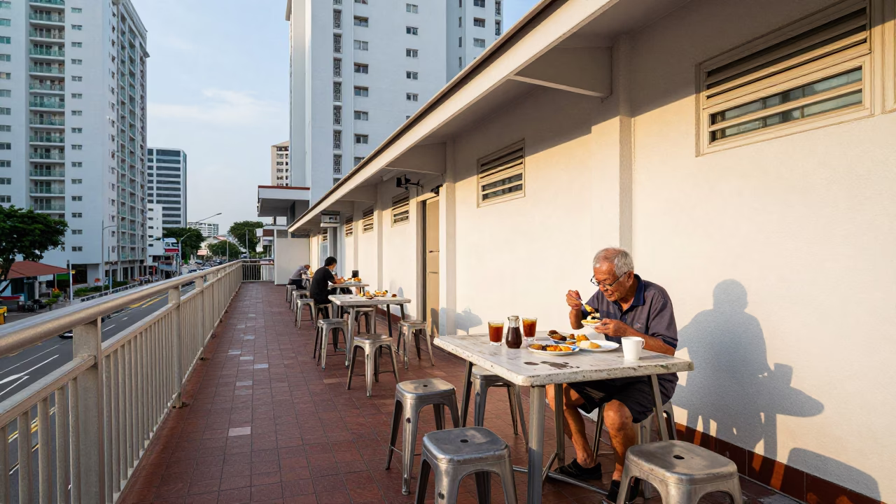 Eating Breakfast in Singapore in in Singapore, Singapore