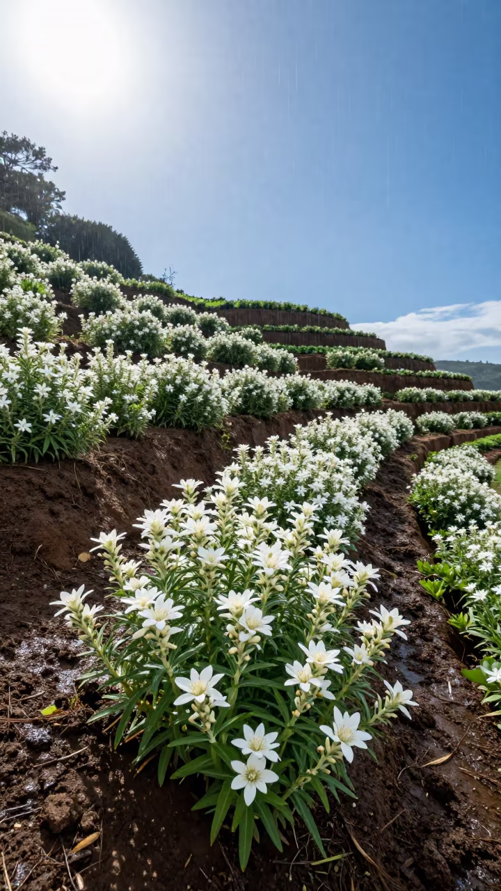 Edelweiss Meadow in Mombasa Terraced Garden in among terraced garden plots near Mombasa