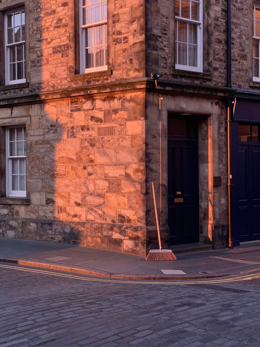 Edinburgh Before Dusk at Copper-toned Light Before Dusk in in Edinburgh, United Kingdom
