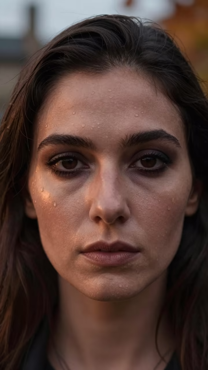 Edinburgh Fortune Teller Eyes in Copper Light in in Edinburgh