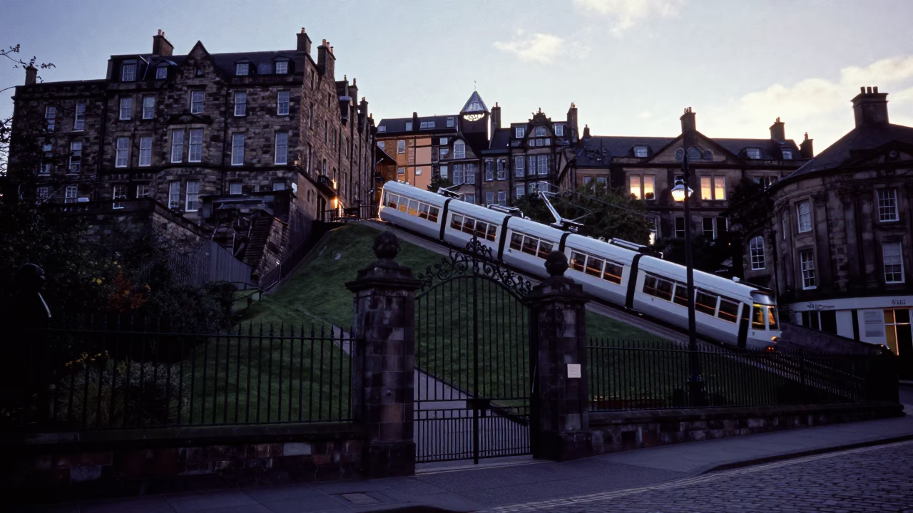 Edinburgh Garden Gate at Blue Hour in in Edinburgh, United Kingdom