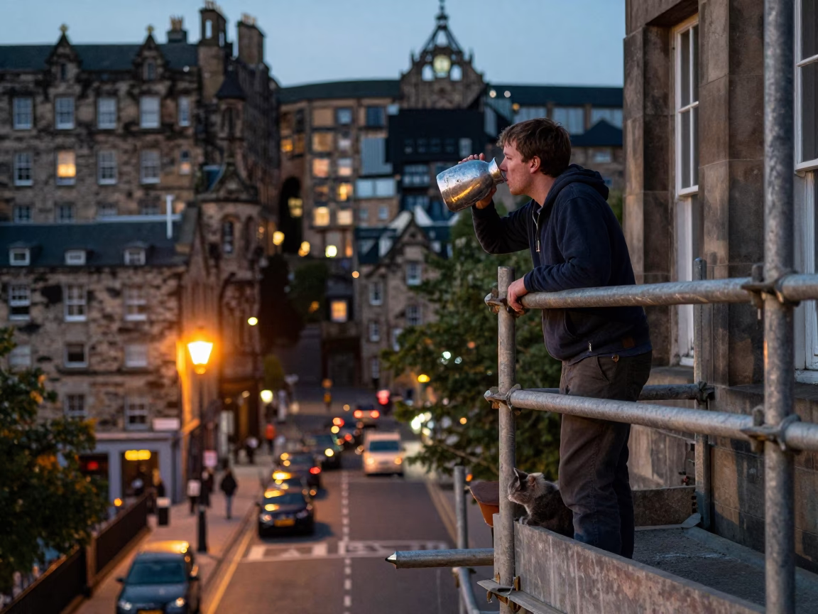 Edinburgh Jug at Evening Light in in Edinburgh, United Kingdom