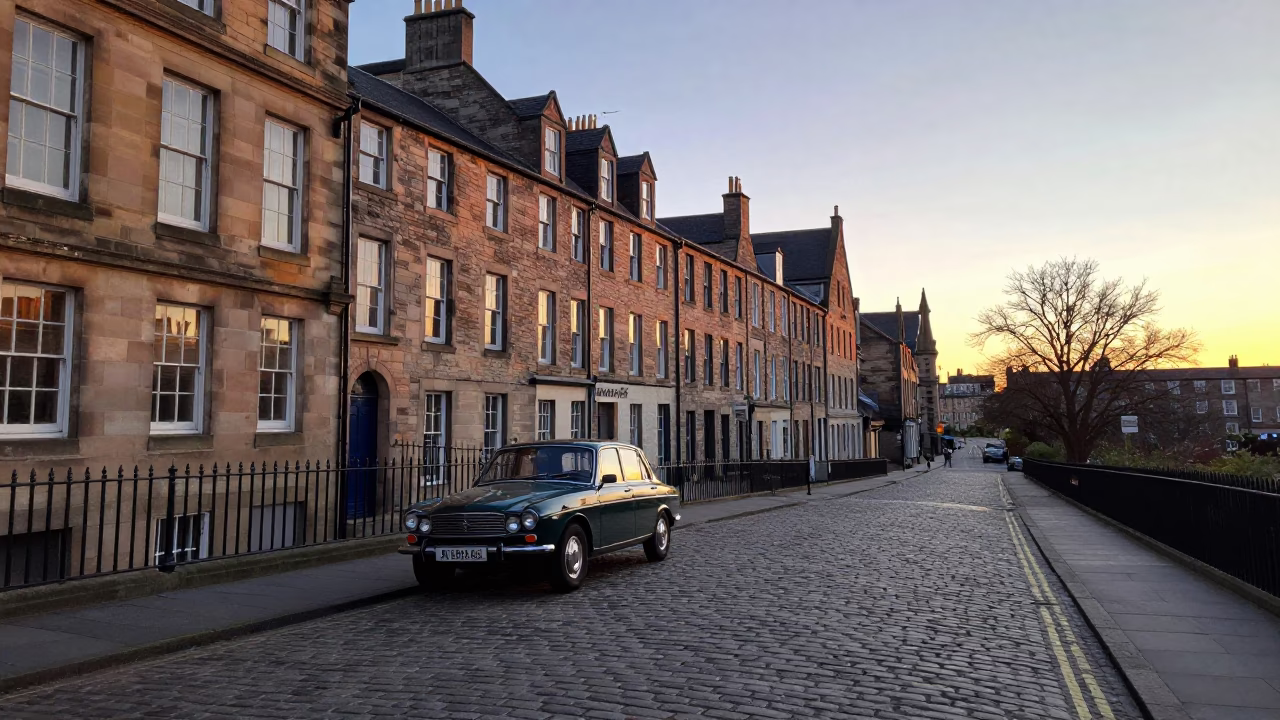 Edinburgh Light Dawn at First Light Of Dawn in in Edinburgh, United Kingdom