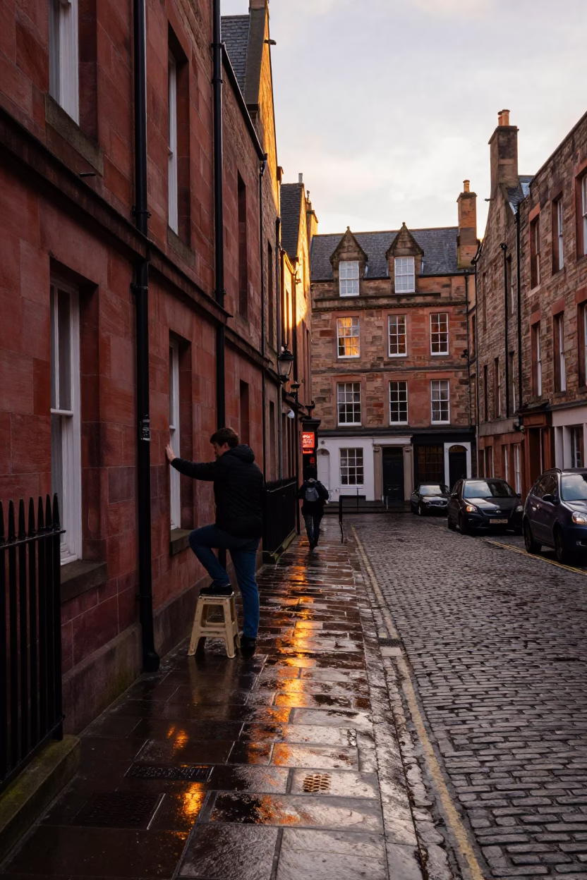 Edinburgh Resident at Golden Hour in in Edinburgh, United Kingdom