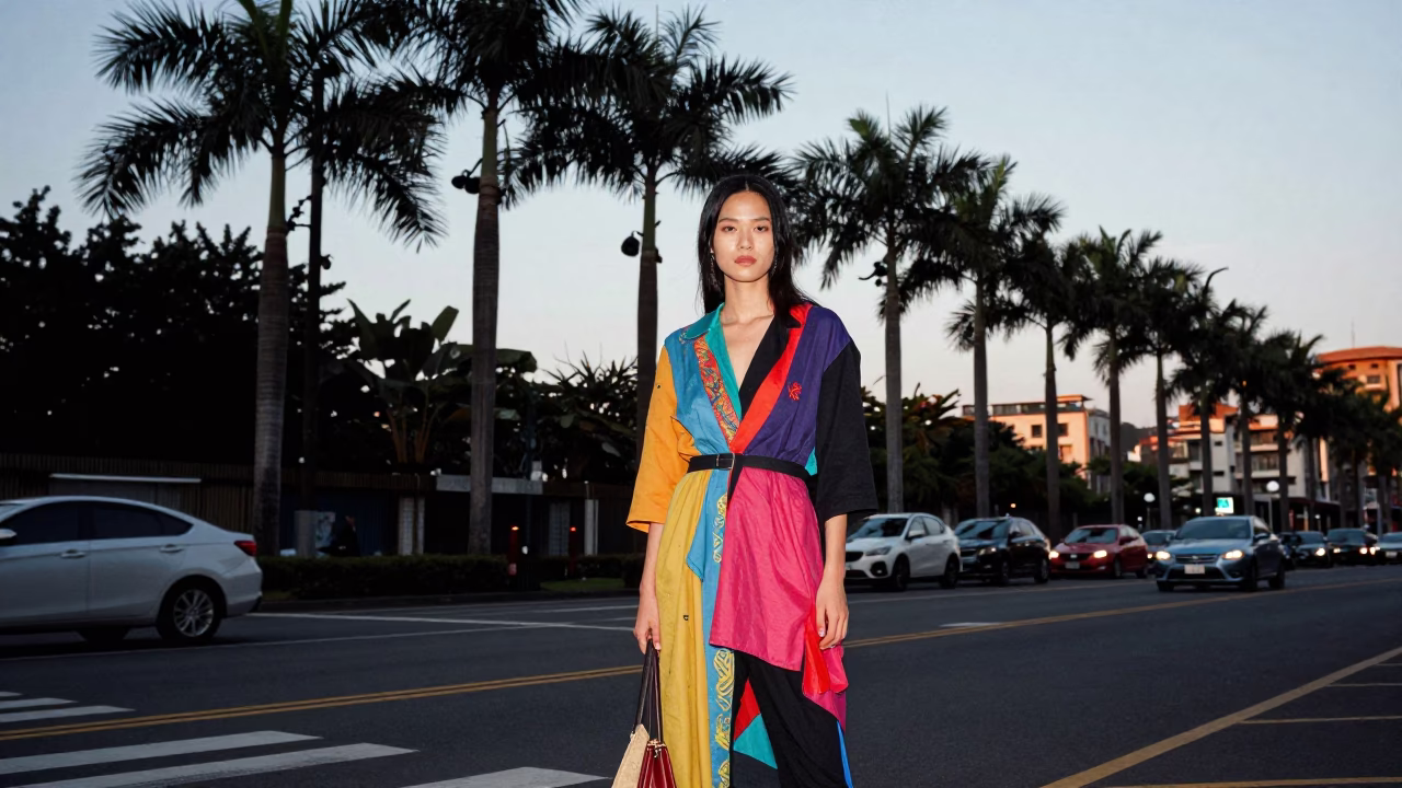 Editorial Portrait at The Early Evening Light in Taipei in in Taipei, Taiwan
